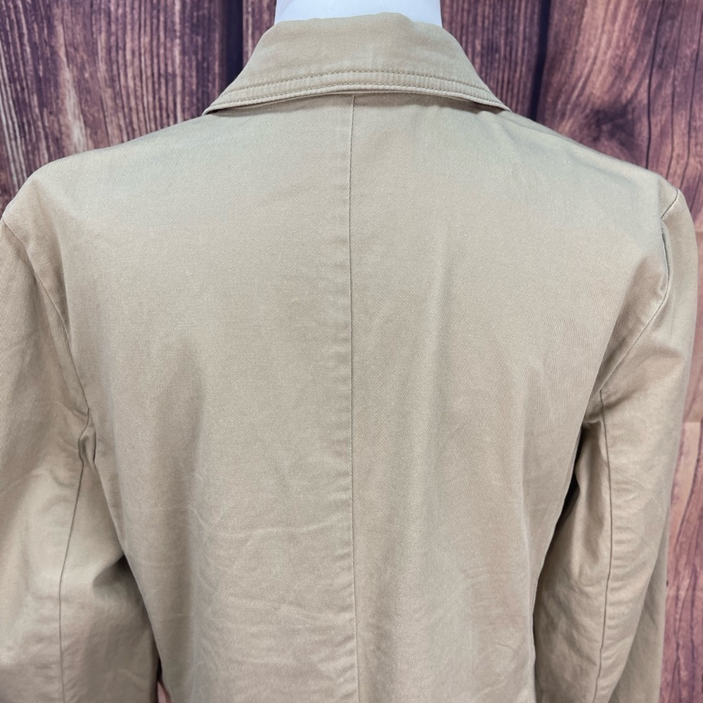 Talbots khaki colored cotton feel blazer jacket women’s size 10 - Picture 10 of 16